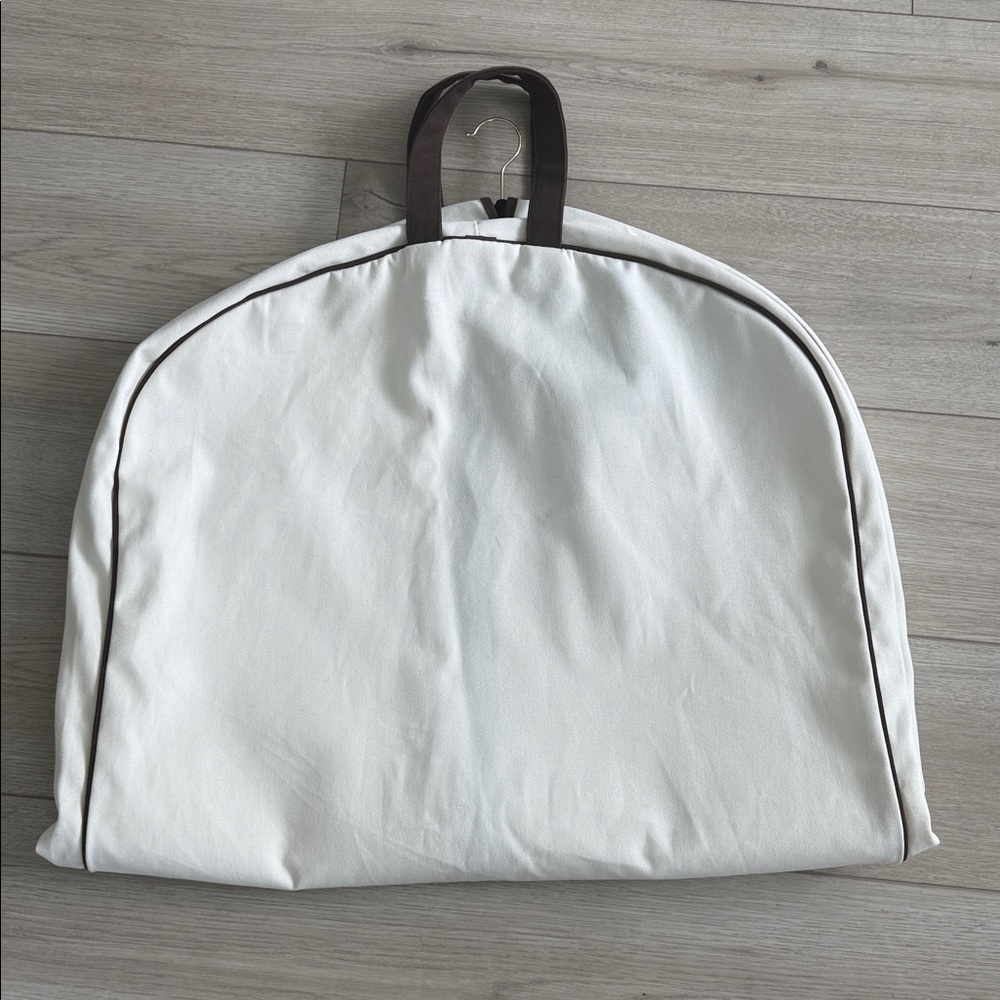 Hermès Canvas Garment Bag / Luxury Travel Dust Cover | Cream & Brown - Picture 8 of 8